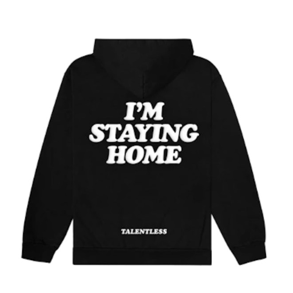 TALENTLESS Black Hoodie with White Statement size XS